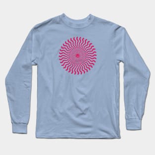 Sun ray with a smile, in pink. Long Sleeve T-Shirt